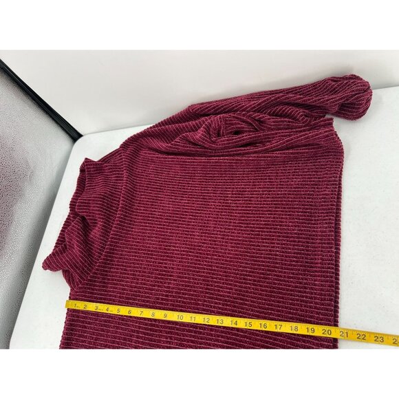 Ivy‎ Jane M/L Burgundy Chenille Cowl Neck Sweater - Picture 6 of 7